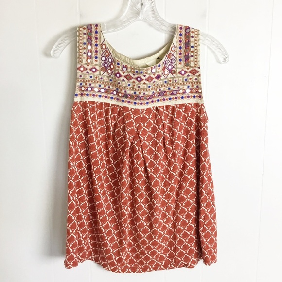 Anthropologie Akemi + Kin Mirrored Tank Top Blouse Size S - Picture 2 of 4